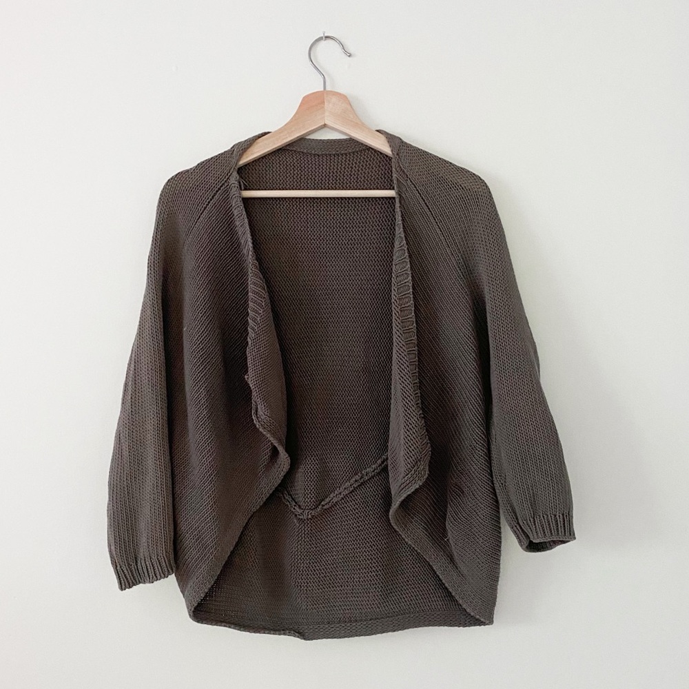 Slouchy sweater in dark green